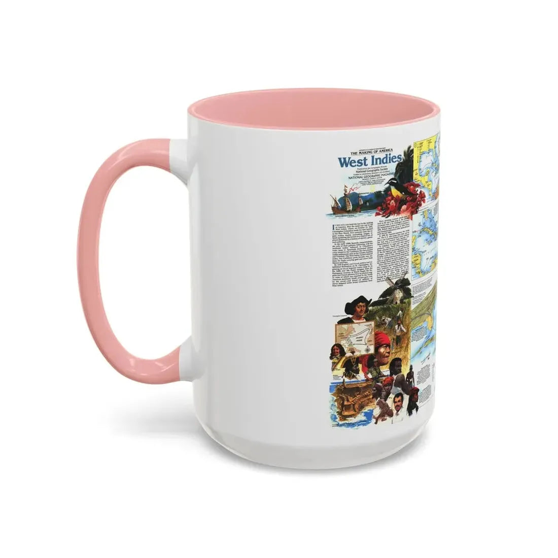 West Indies 2 (1987) (Map) Accent Coffee Mug - Go Mug Yourself