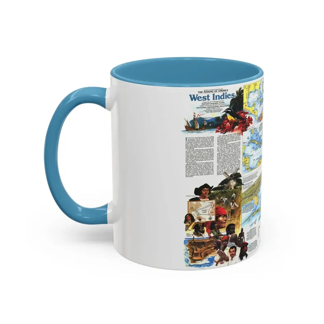 West Indies 2 (1987) (Map) Accent Coffee Mug - Go Mug Yourself