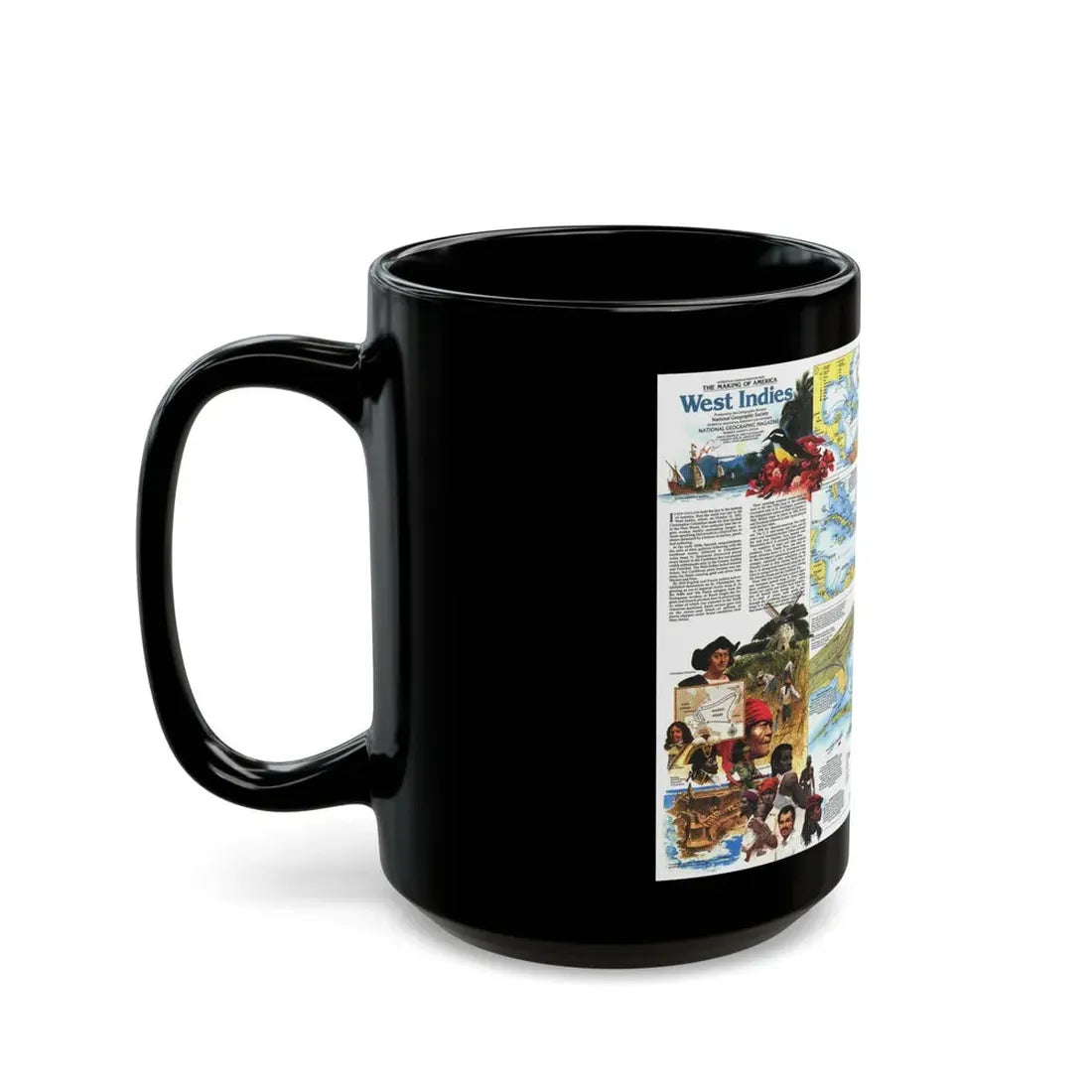 West Indies 2 (1987) (Map) Black Coffee Mug - Go Mug Yourself