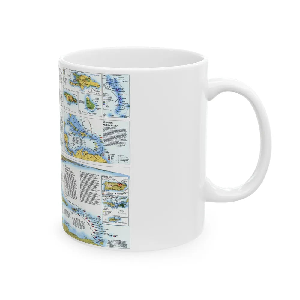 West Indies 2 (1987) (Map) White Coffee Mug-Go Mug Yourself