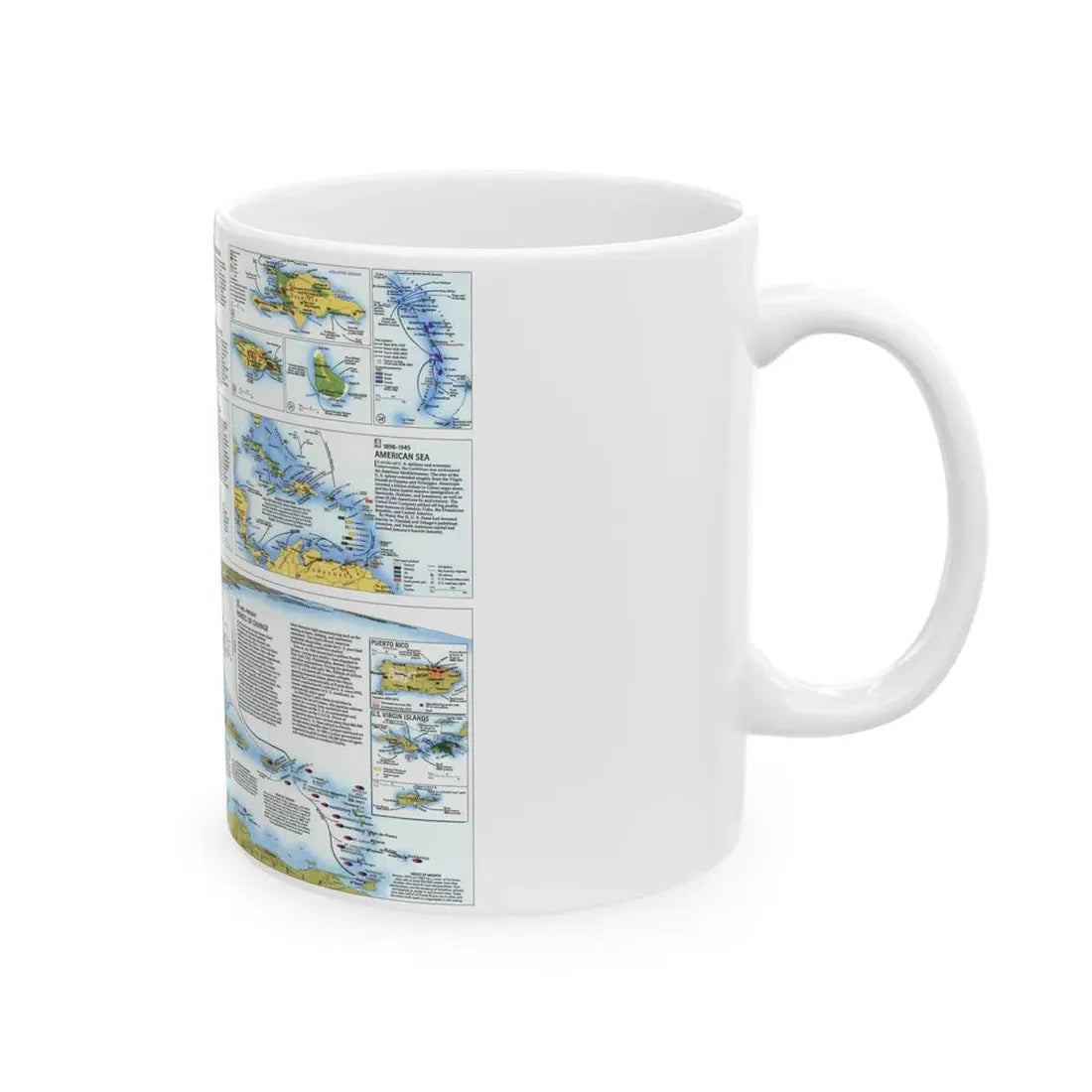 West Indies 2 (1987) (Map) White Coffee Mug - Go Mug Yourself