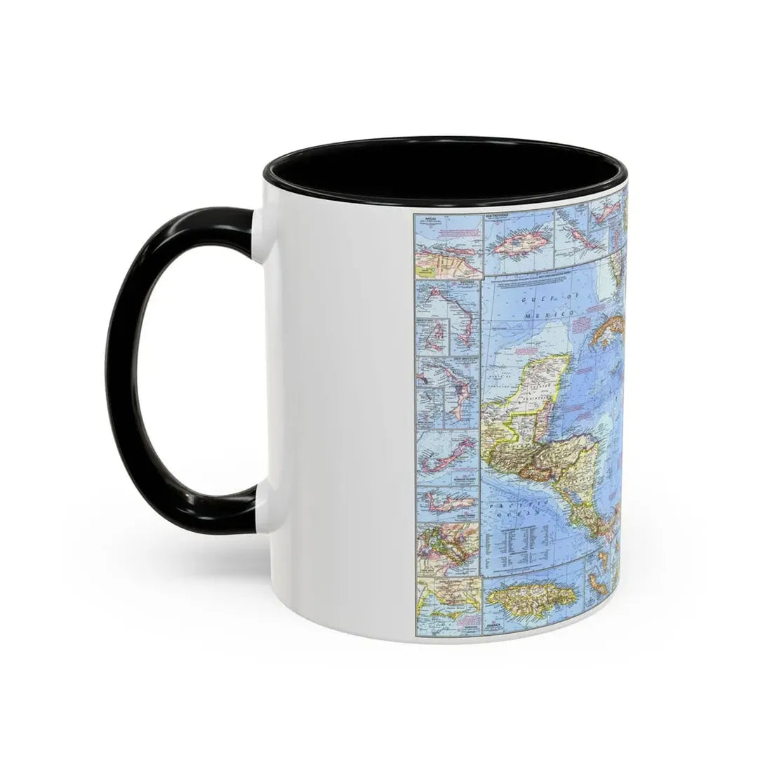 West Indies & Central America (1970) (Map) Accent Coffee Mug - Go Mug Yourself