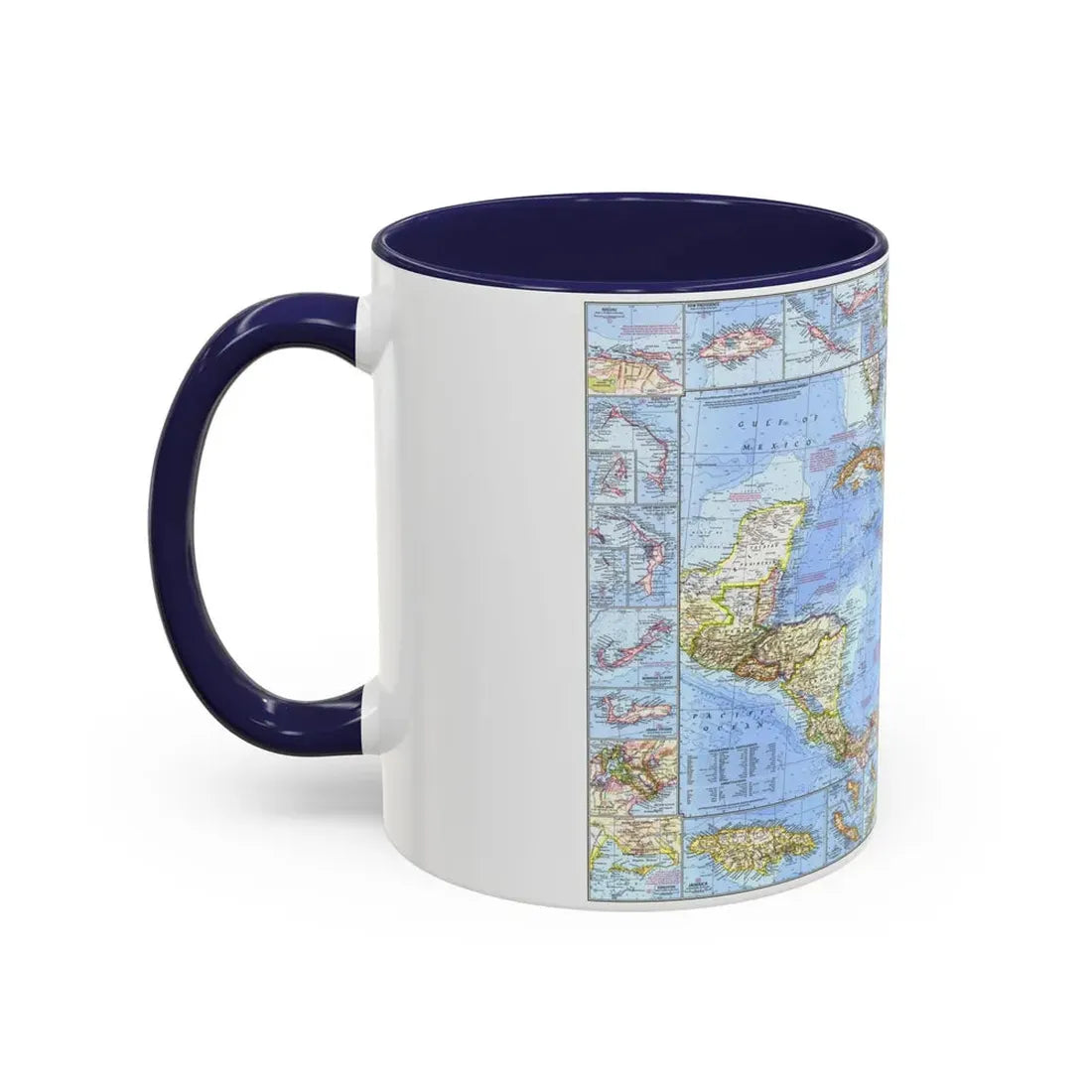 West Indies & Central America (1970) (Map) Accent Coffee Mug - Go Mug Yourself