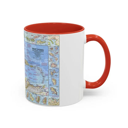 West Indies & Central America (1970) (Map) Accent Coffee Mug - Go Mug Yourself