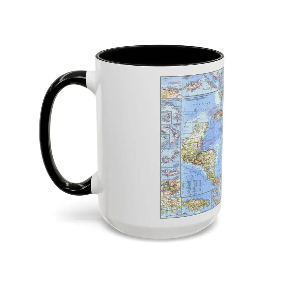 West Indies & Central America (1970) (Map) Accent Coffee Mug - Go Mug Yourself