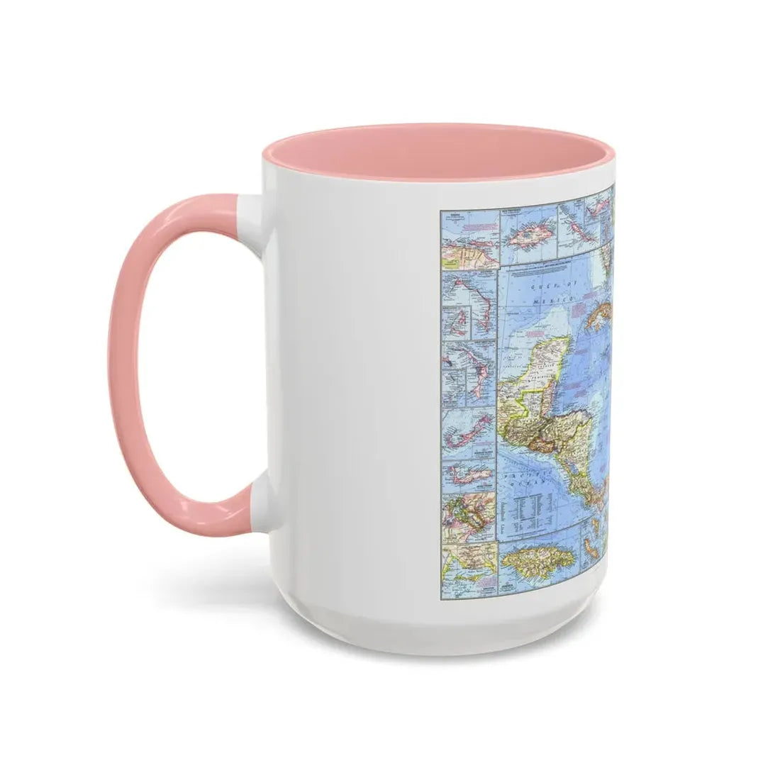 West Indies & Central America (1970) (Map) Accent Coffee Mug - Go Mug Yourself