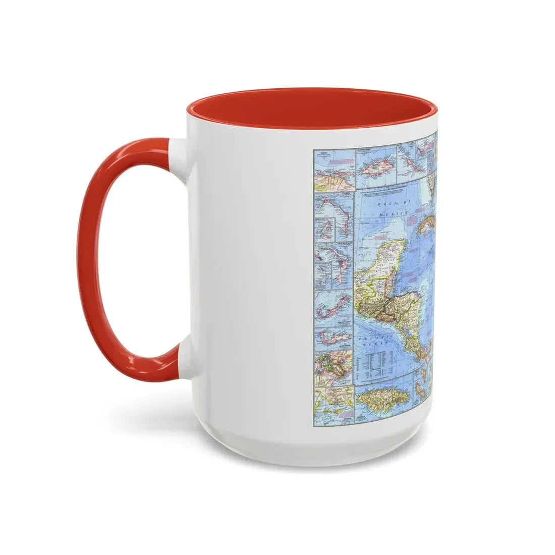 West Indies & Central America (1970) (Map) Accent Coffee Mug - Go Mug Yourself