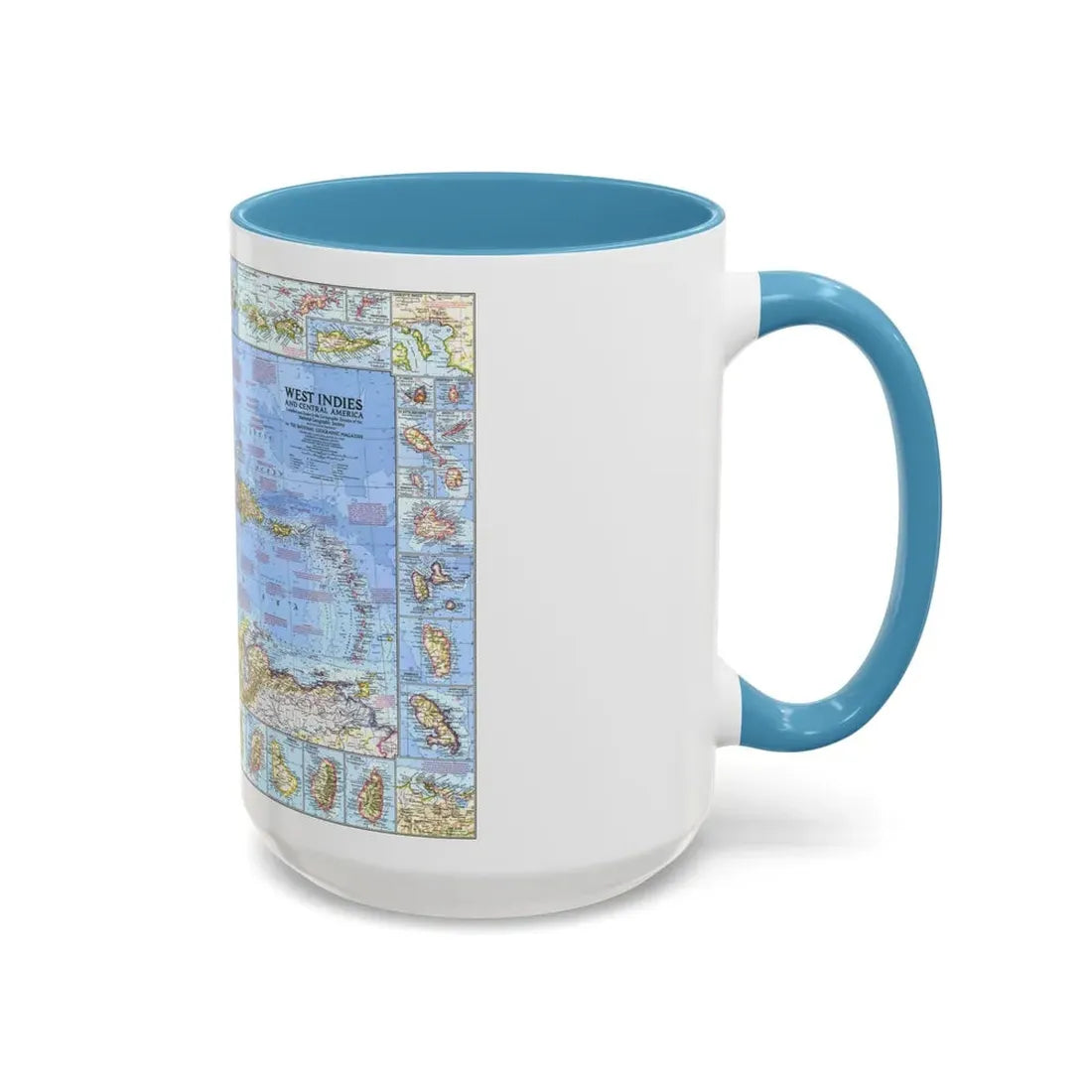 West Indies & Central America (1970) (Map) Accent Coffee Mug - Go Mug Yourself