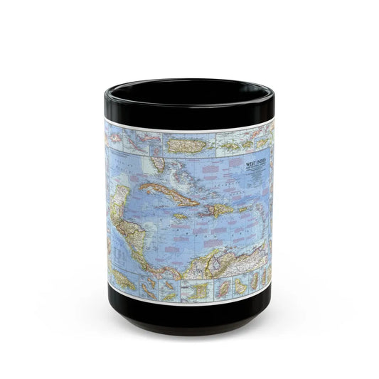 West Indies & Central America (1970) (Map) Black Coffee Mug-15oz-Go Mug Yourself