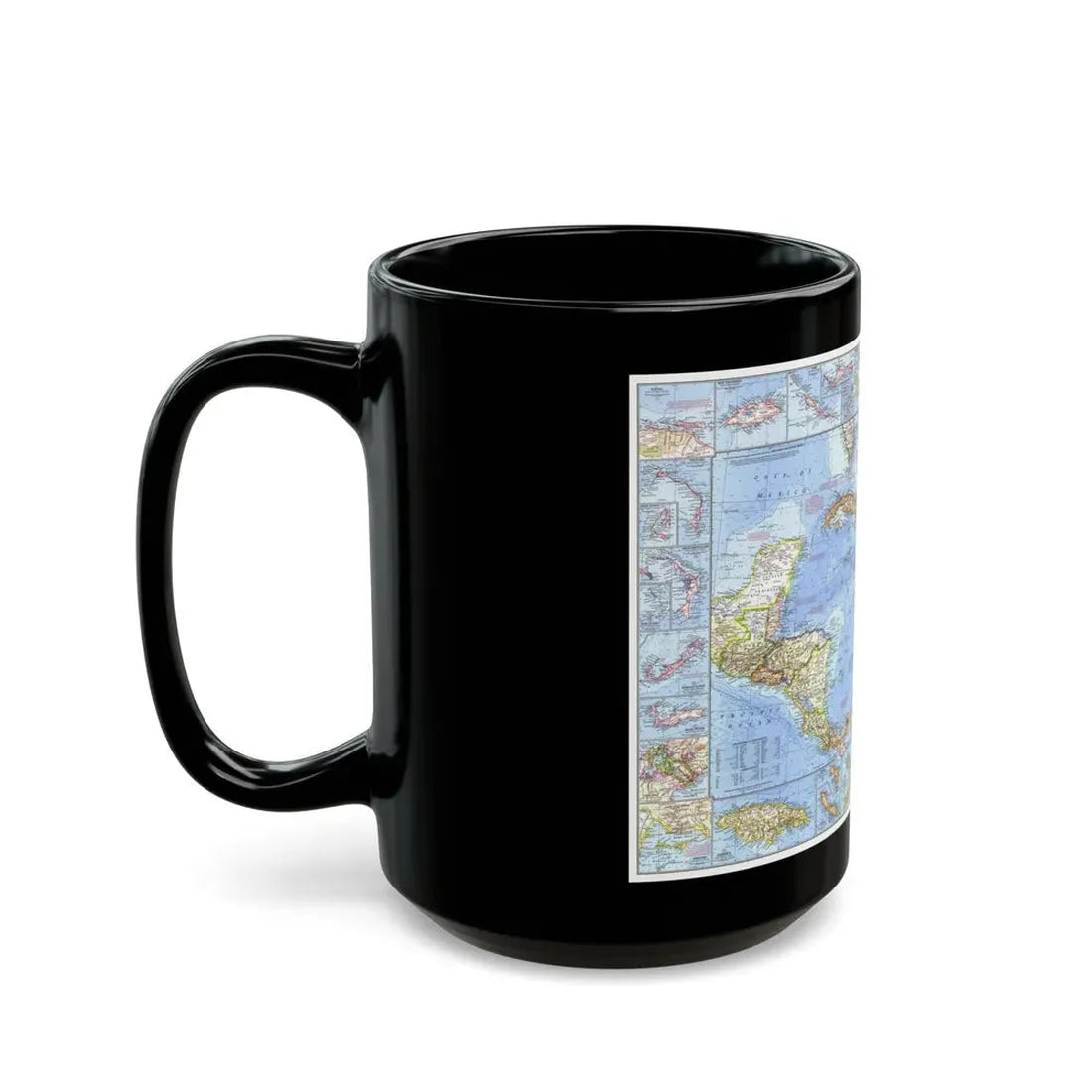 West Indies & Central America (1970) (Map) Black Coffee Mug - Go Mug Yourself