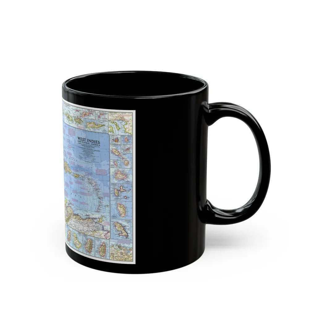 West Indies & Central America (1970) (Map) Black Coffee Mug-Go Mug Yourself