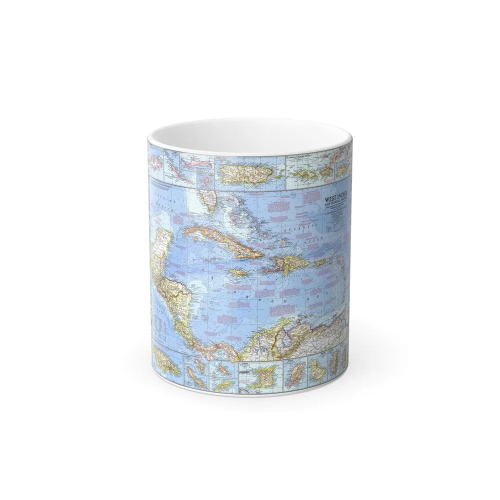 West Indies & Central America (1970) (Map) Color Changing Mug 11oz-11oz-Go Mug Yourself