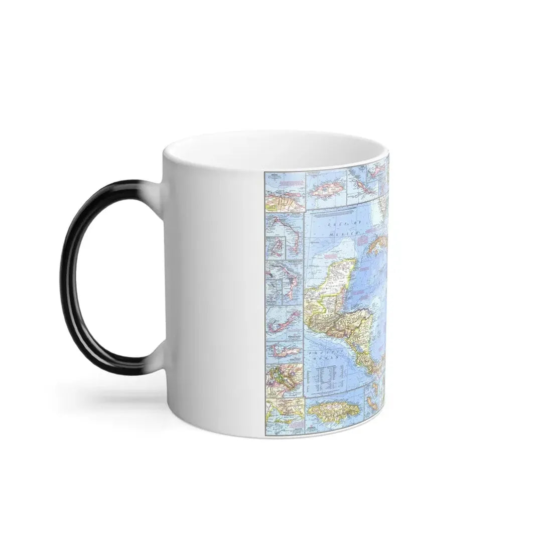 West Indies & Central America (1970) (Map) Color Changing Mug 11oz - Go Mug Yourself