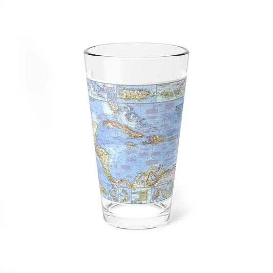 West Indies & Central America (1970) (Map) Pint Glass 16oz-16oz-Go Mug Yourself