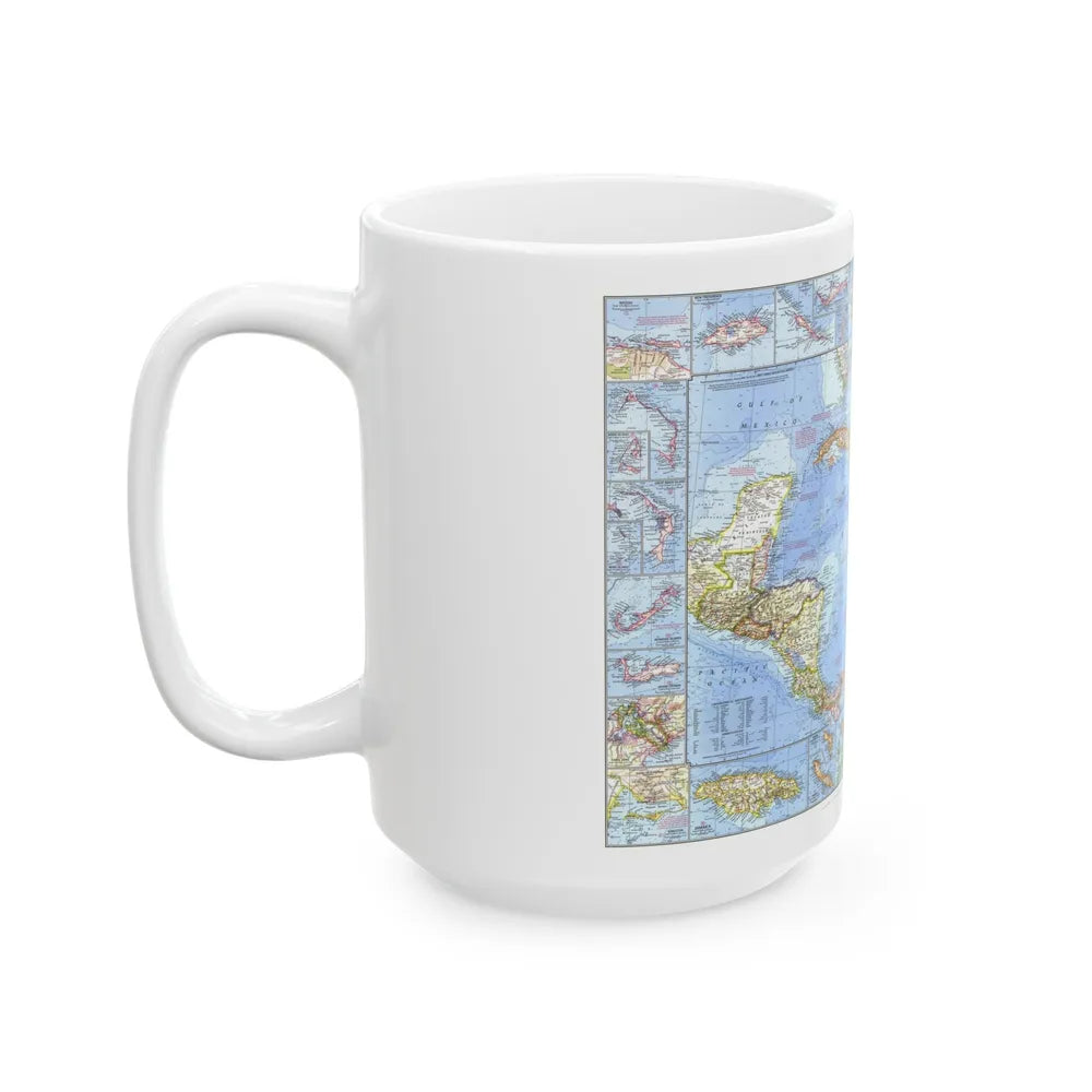 West Indies & Central America (1970) (Map) White Coffee Mug-Go Mug Yourself