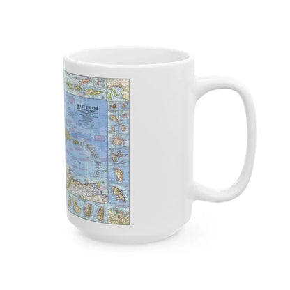West Indies & Central America (1970) (Map) White Coffee Mug - Go Mug Yourself