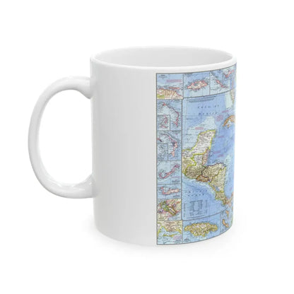 West Indies & Central America (1970) (Map) White Coffee Mug - Go Mug Yourself