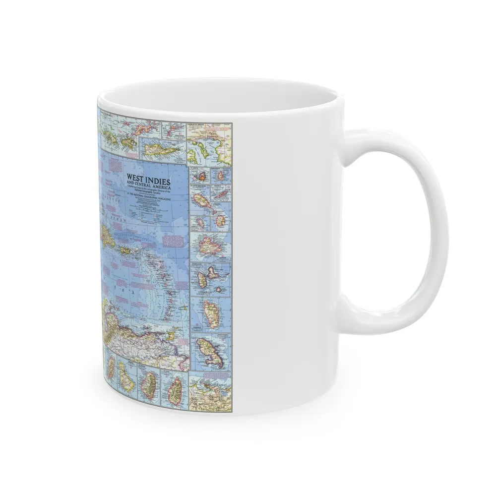 West Indies & Central America (1970) (Map) White Coffee Mug-Go Mug Yourself