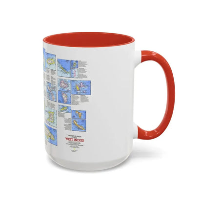 West Indies - Tourist Islands (1981) (Map) Accent Coffee Mug - Go Mug Yourself