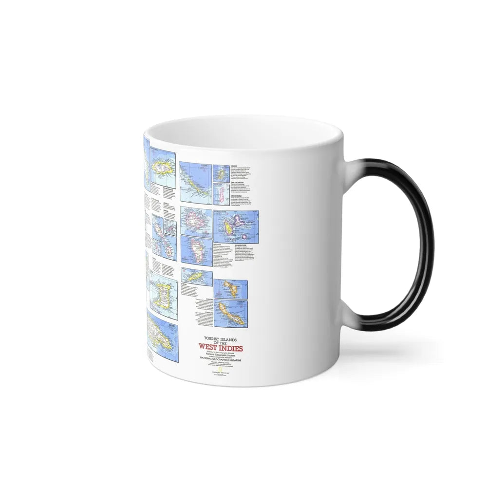 West Indies - Tourist Islands (1981) (Map) Color Changing Mug 11oz-Go Mug Yourself