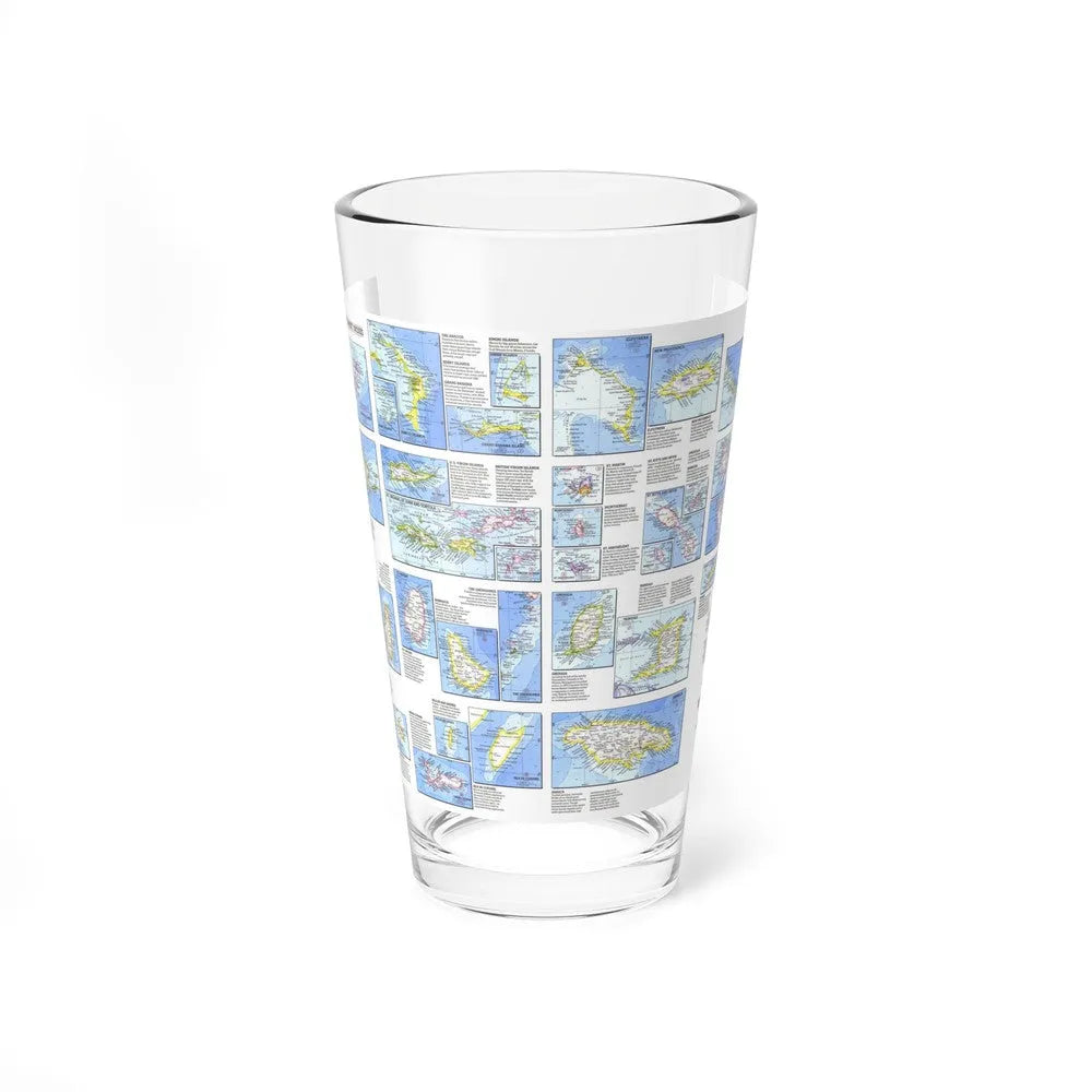 West Indies - Tourist Islands (1981) (Map) Pint Glass 16oz-16oz-Go Mug Yourself