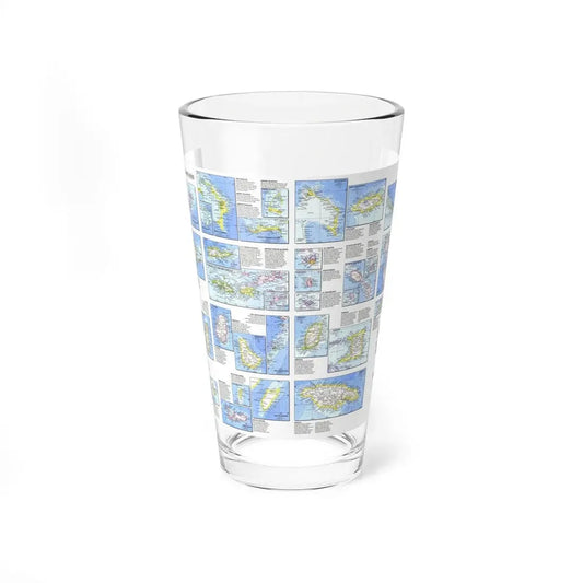 West Indies - Tourist Islands (1981) (Map) Pint Glass 16oz 16oz - Go Mug Yourself