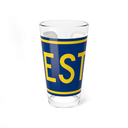 West plate small county es (Puerto Rico) (Road Sign) Pint Glass 16oz 16oz - Go Mug Yourself