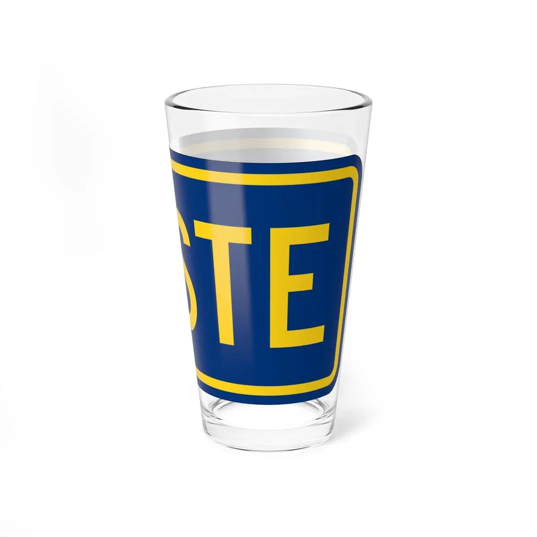 West plate small county es (Puerto Rico) (Road Sign) Pint Glass 16oz - Go Mug Yourself