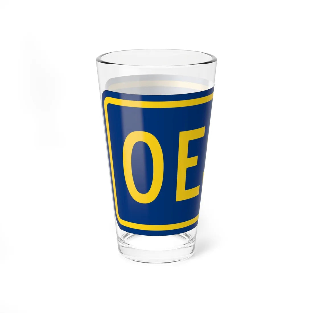 West plate small county es (Puerto Rico) (Road Sign) Pint Glss 16oz - Go Mug Yourself