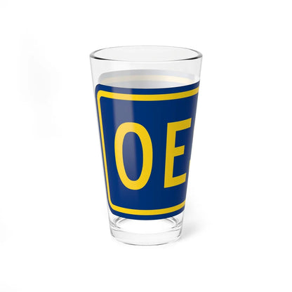 West plate small county es (Puerto Rico) (Road Sign) Pint Glss 16oz - Go Mug Yourself