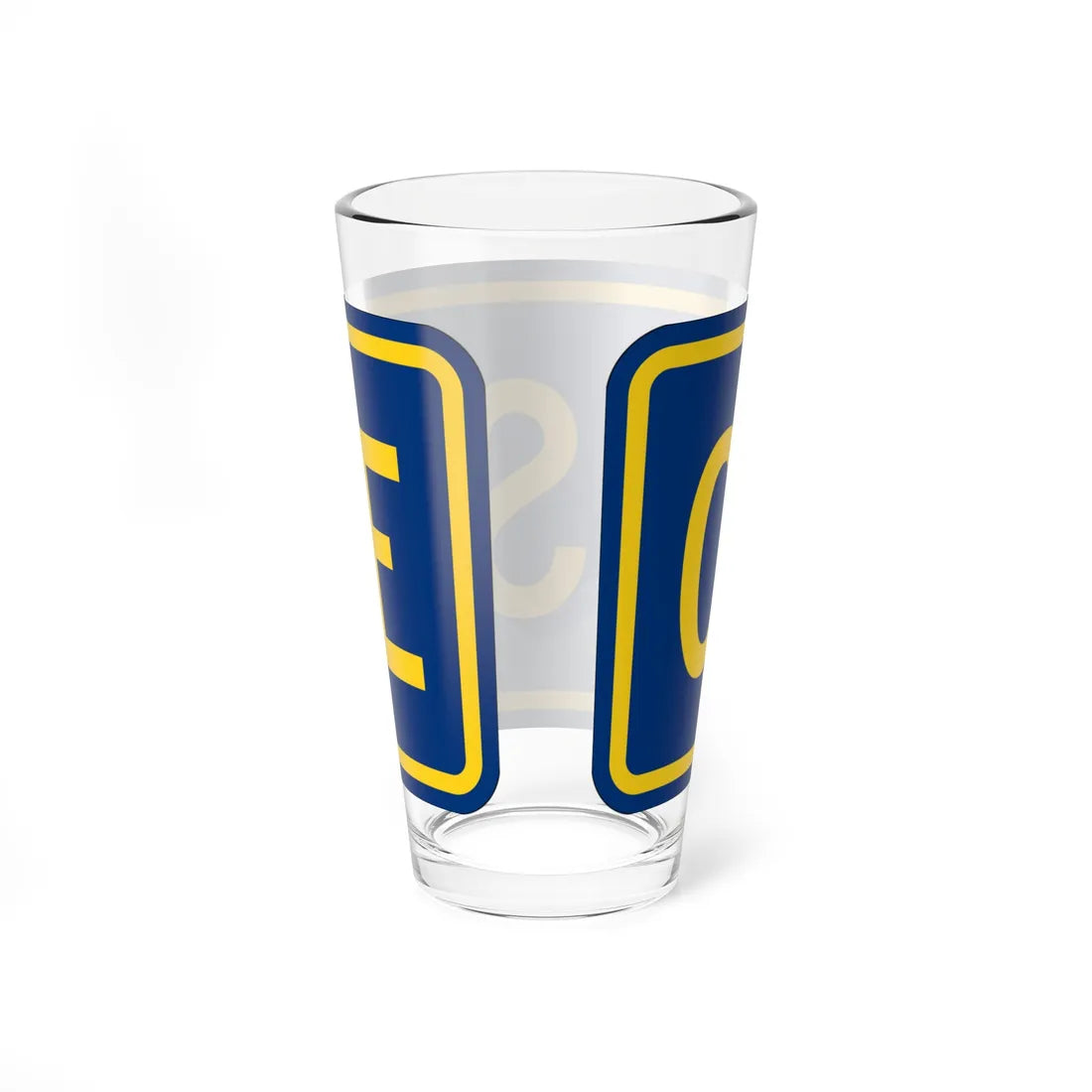 West plate small county es (Puerto Rico) (Road Sign) Pint Glss 16oz - Go Mug Yourself