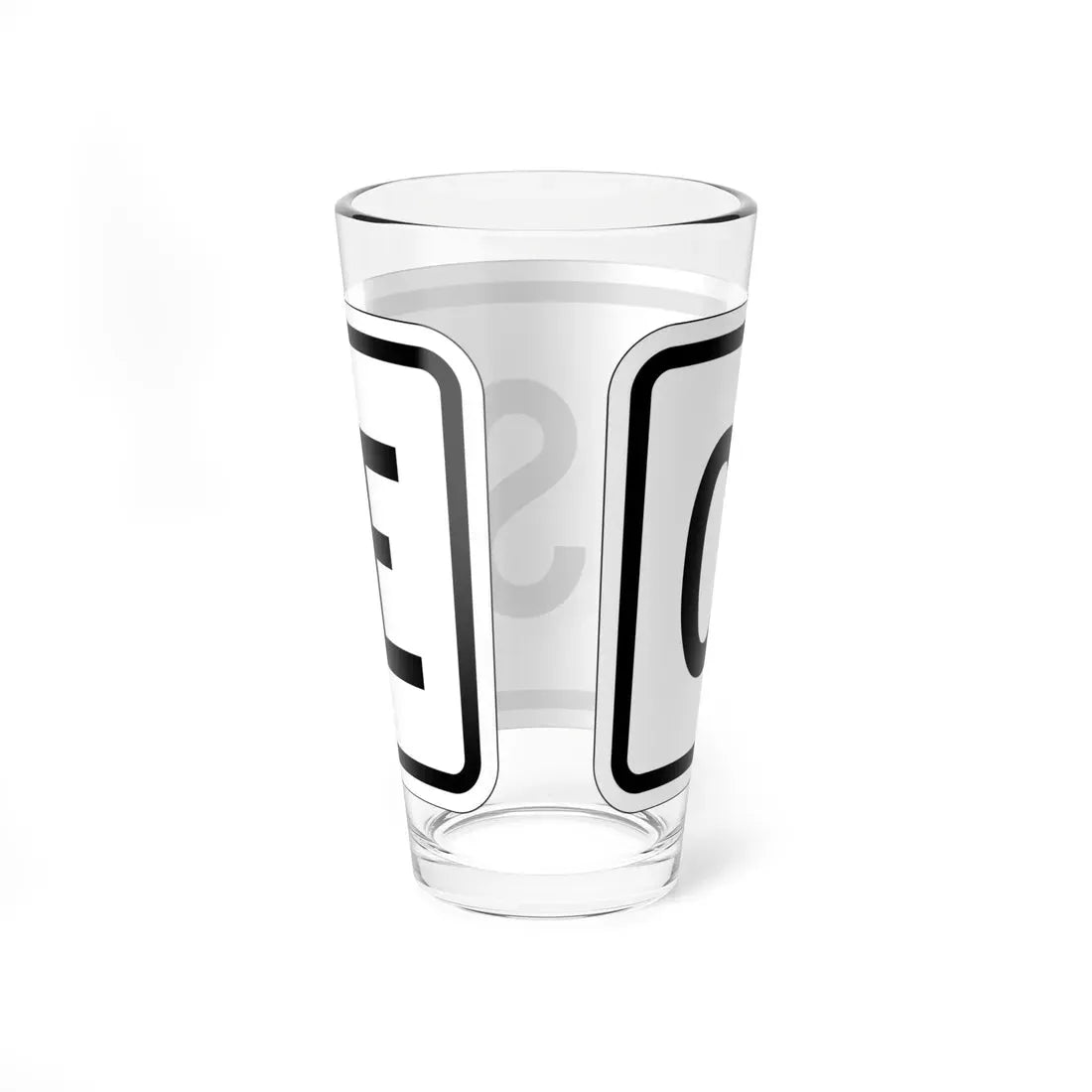 West plate small es (Puerto Rico) (Road Sign) Pint Glass 16oz - Go Mug Yourself