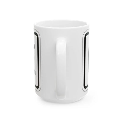 West plate small es (Puerto Rico) (Road Sign) White Coffee Mug - Go Mug Yourself