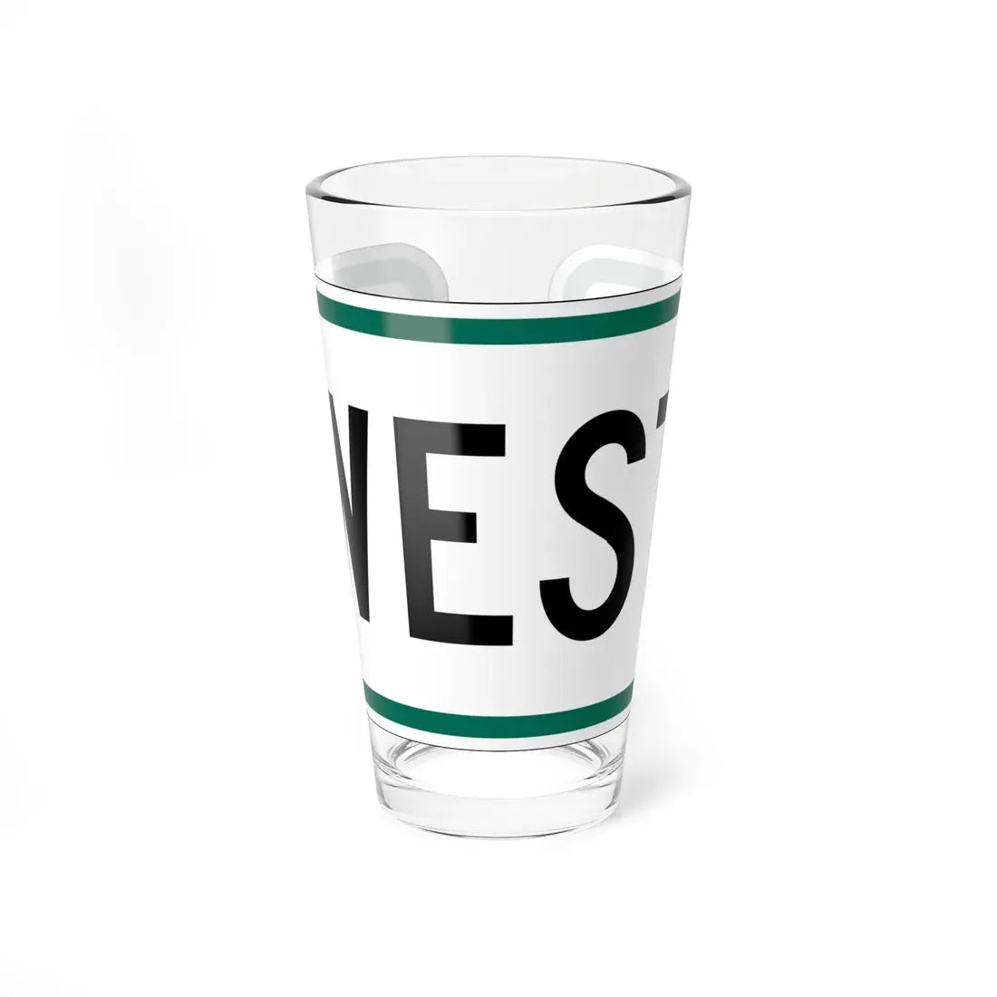 West plate small South Dakota (South Dakota) (Road Sign) Pint Glass 16oz 16oz - Go Mug Yourself