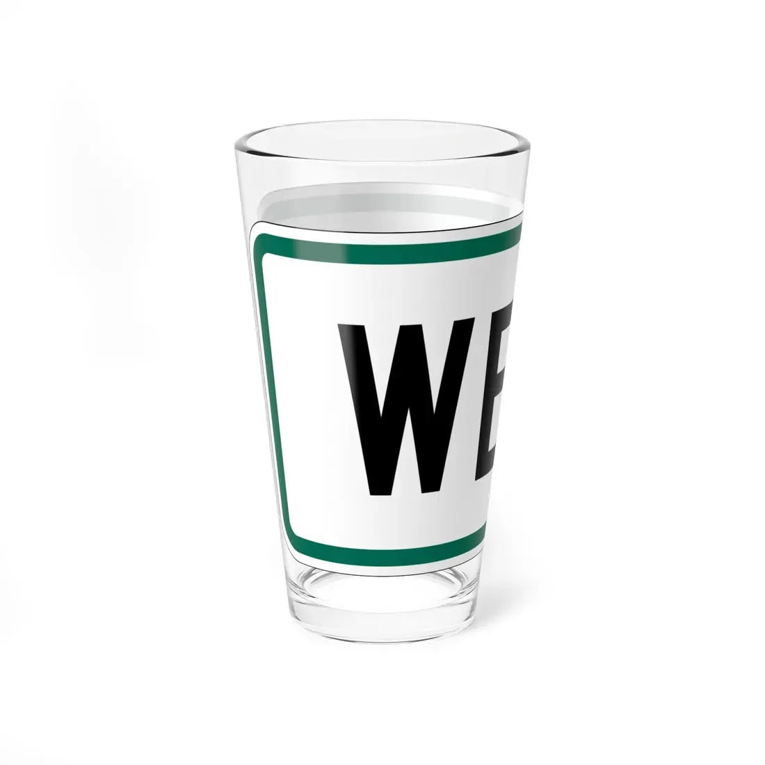 West plate small South Dakota (South Dakota) (Road Sign) Pint Glass 16oz - Go Mug Yourself