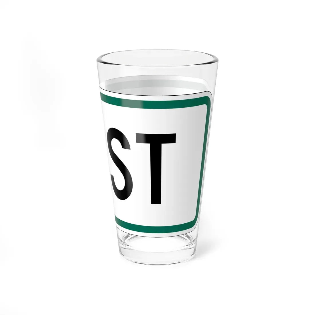 West plate small South Dakota (South Dakota) (Road Sign) Pint Glass 16oz - Go Mug Yourself