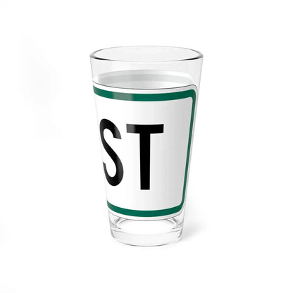 West plate small South Dakota (South Dakota) (Road Sign) Pint Glass 16oz - Go Mug Yourself