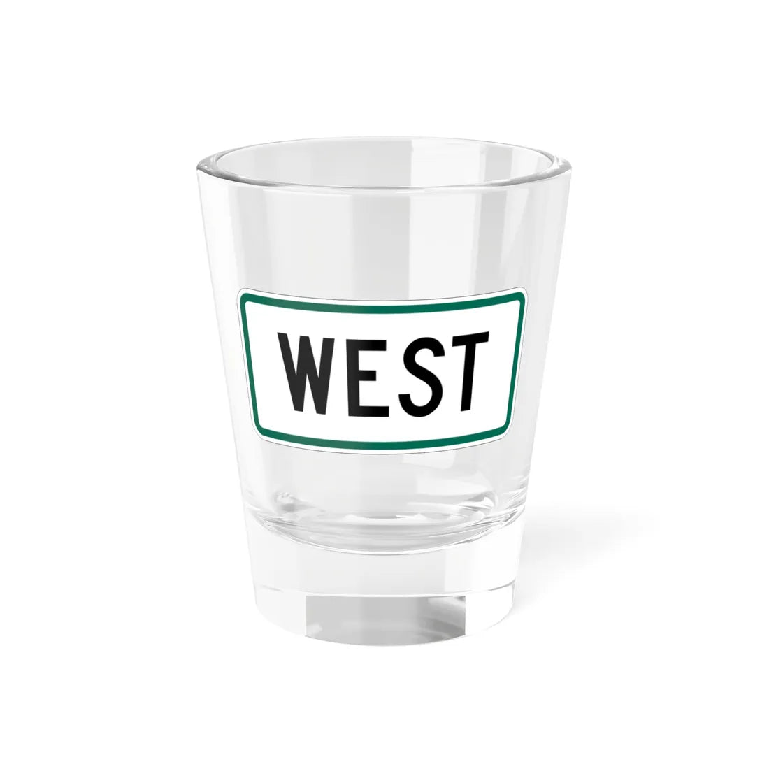 West plate small South Dakota (South Dakota) (Road Sign) Shot Glass 1.5oz 1.5oz - Go Mug Yourself