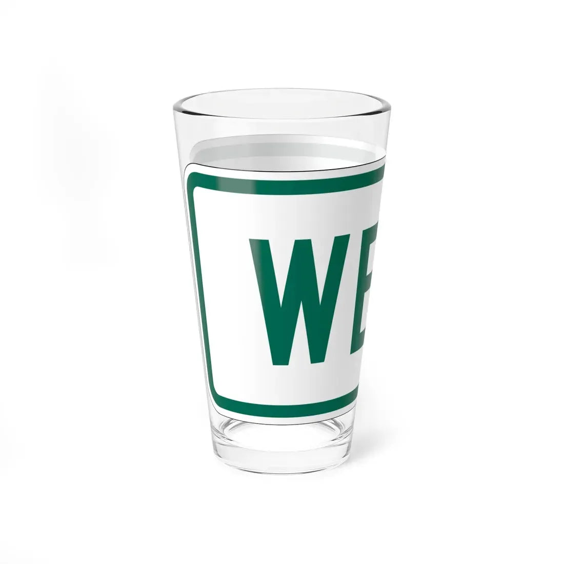 West plate small Vermont (Vermont) (Road Sign) Pint Glass 16oz - Go Mug Yourself