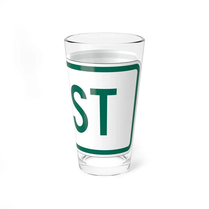 West plate small Vermont (Vermont) (Road Sign) Pint Glass 16oz - Go Mug Yourself