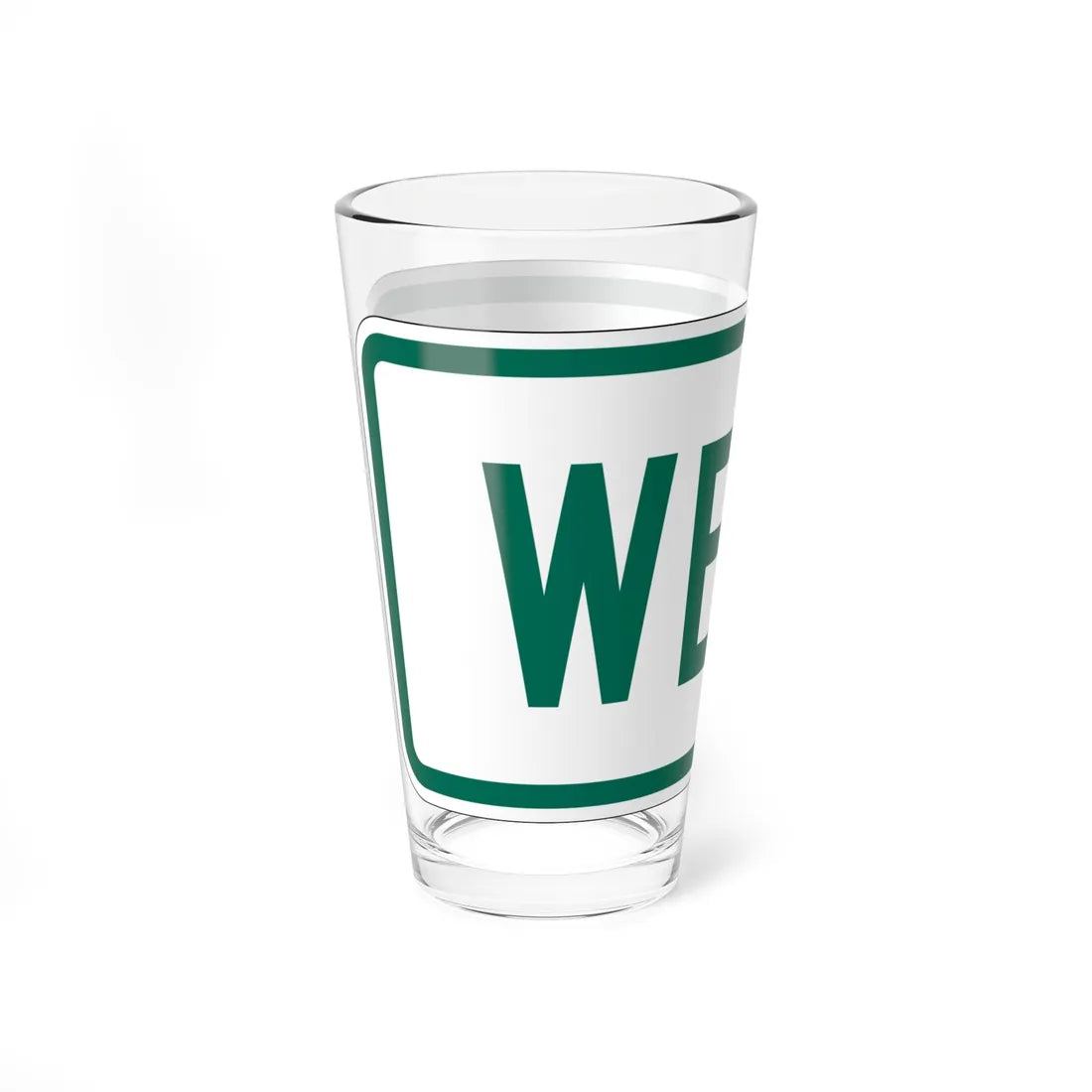 West plate small Vermont (Vermont) (Road Sign) Pint Glss 16oz - Go Mug Yourself