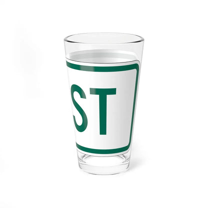 West plate small Vermont (Vermont) (Road Sign) Pint Glss 16oz - Go Mug Yourself