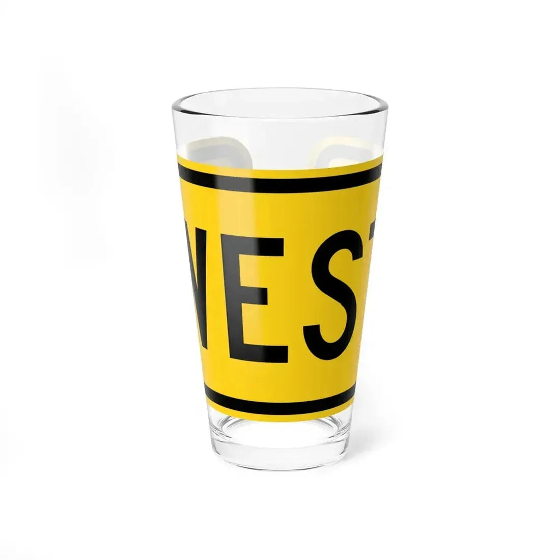 West plate small Wyoming (Wyoming) (Road Sign) Pint Glass 16oz 16oz - Go Mug Yourself