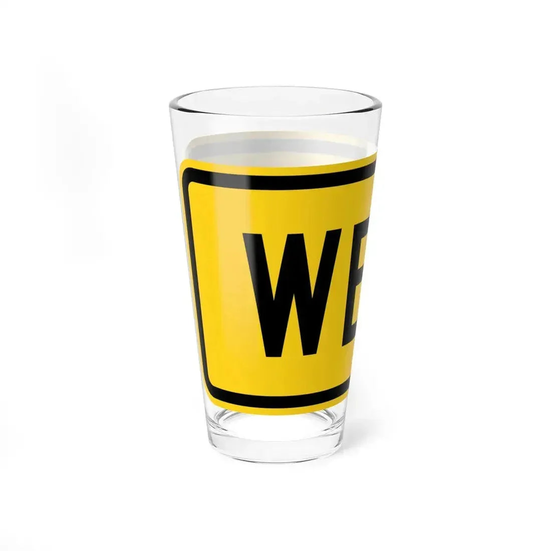 West plate small Wyoming (Wyoming) (Road Sign) Pint Glass 16oz - Go Mug Yourself