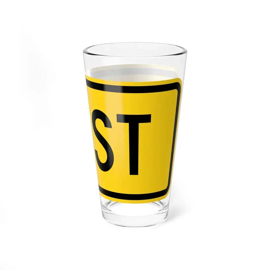 West plate small Wyoming (Wyoming) (Road Sign) Pint Glass 16oz - Go Mug Yourself