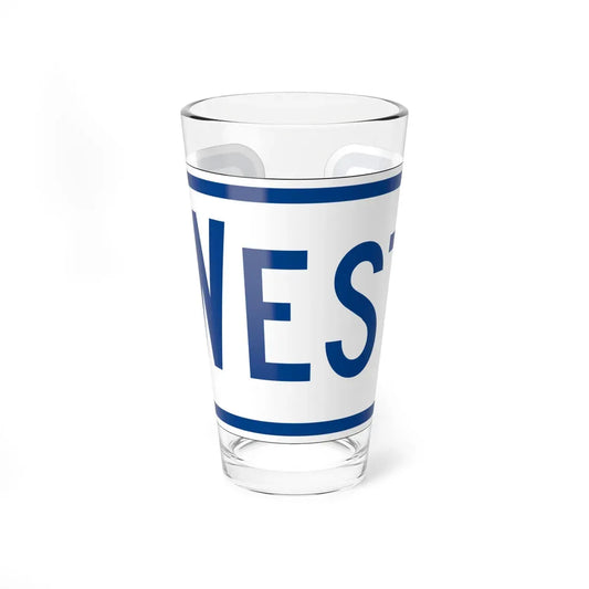 West plate South Carolina (South Carolina) (Road Sign) Pint Glass 16oz 16oz - Go Mug Yourself