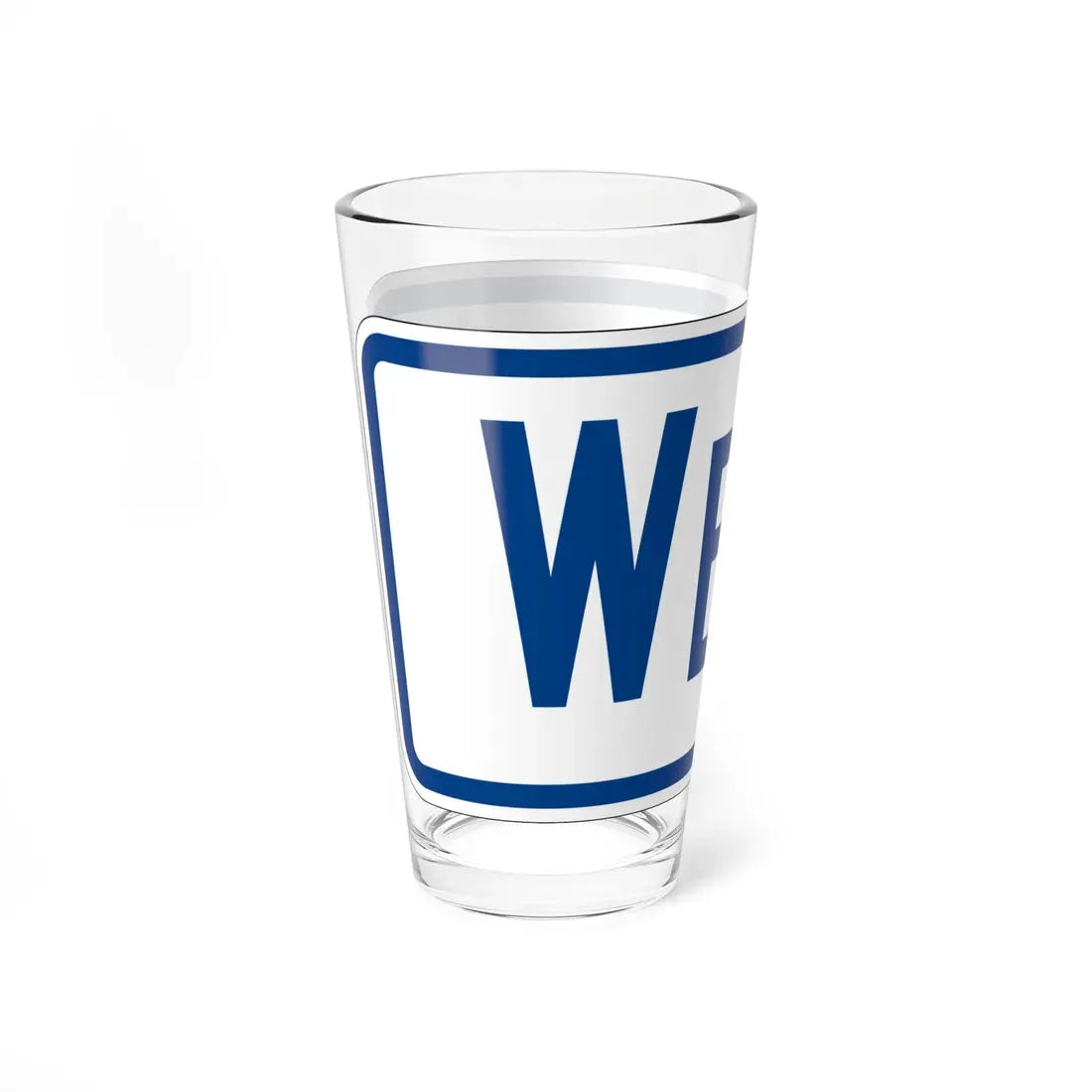 West plate South Carolina (South Carolina) (Road Sign) Pint Glass 16oz - Go Mug Yourself