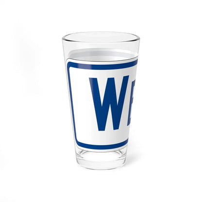 West plate South Carolina (South Carolina) (Road Sign) Pint Glass 16oz - Go Mug Yourself