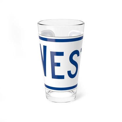 West plate South Carolina (South Carolina) (Road Sign) Pint Glss 16oz 16oz - Go Mug Yourself