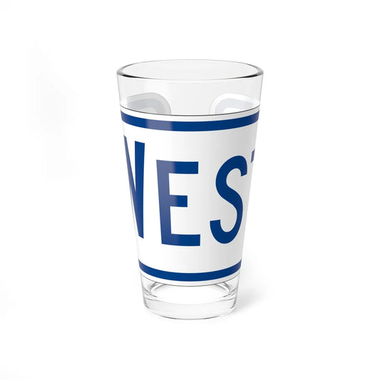 West plate South Carolina (South Carolina) (Road Sign) Pint Glss 16oz 16oz - Go Mug Yourself